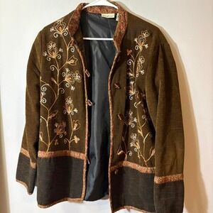 vintage white stag jacket patchwork